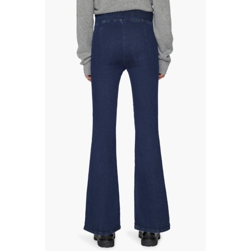 FRAME Womens Jet Set Flare Jeans Keller Dark Wash High Rise Pull On Stretch 2 - Picture 2 of 10